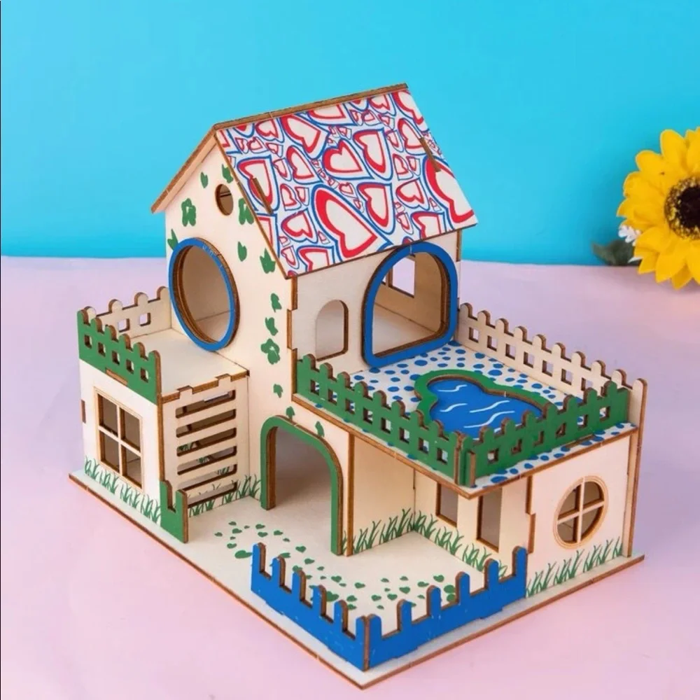 Colorful House Design Hamster House 🐀